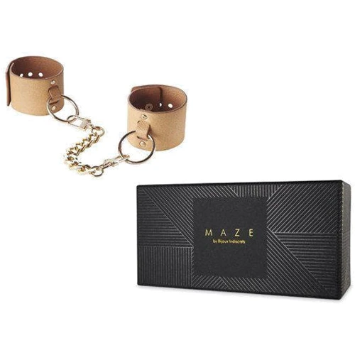 Наручники Bijoux Indiscrets MAZE - Wide Cuffs Brown