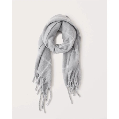 Женский палантин Abercrombie & Fitch серый (AF8283W)