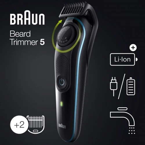 Машинка для стрижки (триммер) Braun BT5340: Время работы от аккумулятора, мин 100