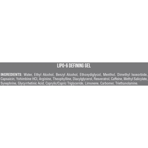 Жиросжигатель Nutrex Lipo-6 Defining Gel 120 ml: Пол Унисекс