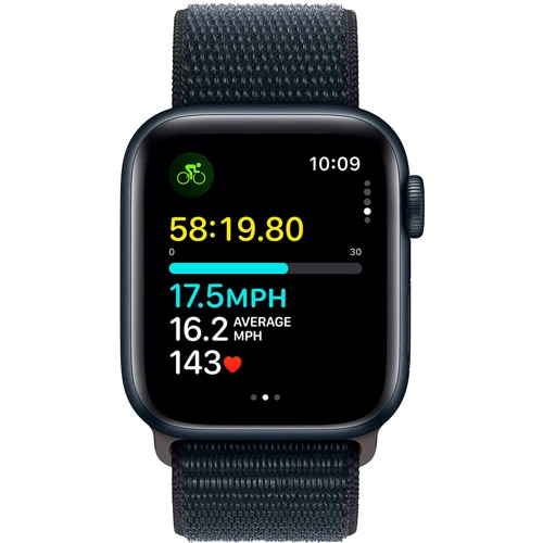 Apple Watch SE 2 2023 40mm GPS Midnight Aluminum Case with Midnight Sport Loop (MRE03) UA: Материал корпуса алюминий
