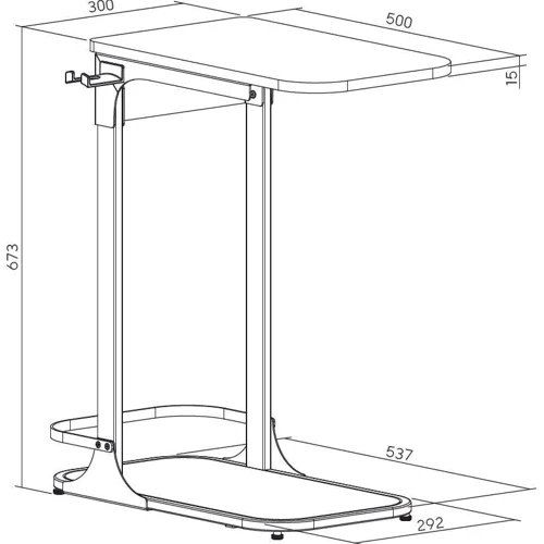 Приставний столик із тримачем для гарнітури OfficePro (SD137DW)