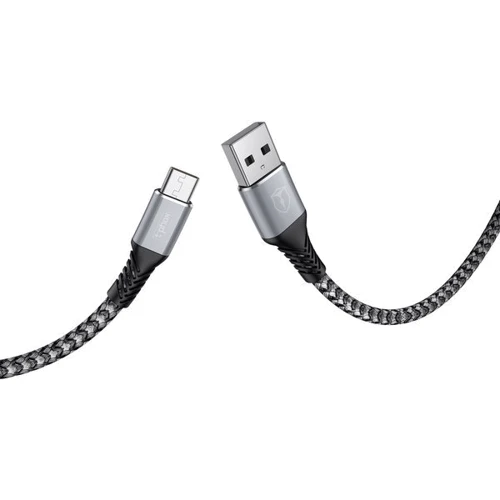 Кабель T-PHOX USB Cable to USB-C Jagger 1m Grey (T-C814 grey): Довжина 1 м