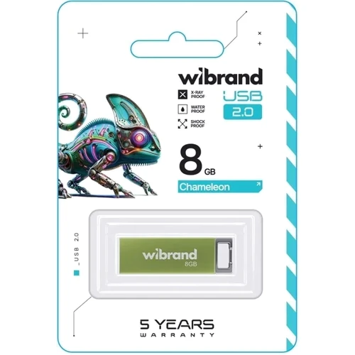 USB-флешка Wibrand 8Gb Chameleon USB 2.0 Light Green (WI2.0/CH8U6LG): Стандарт USB USB 2.0