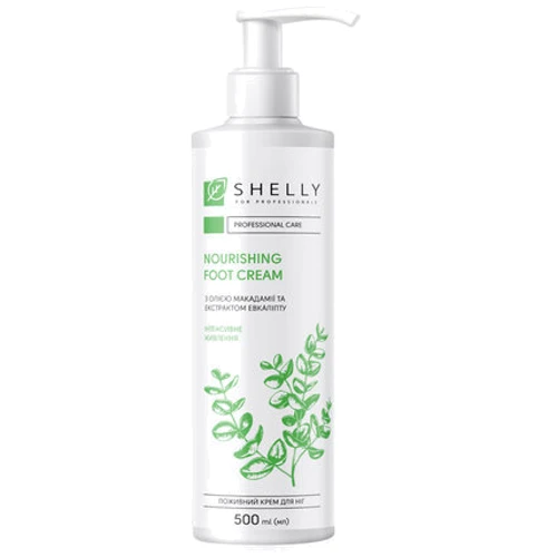 Shelly Питательный крем для ног с маслом макадамии и экстрактом эвкалипта 500 ml