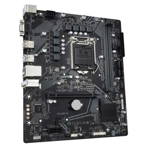GIGABYTE H510M S2: Роз'єми на задній панелі Ethernet RJ-45, USB 3.2 Gen 1, USB 2.0