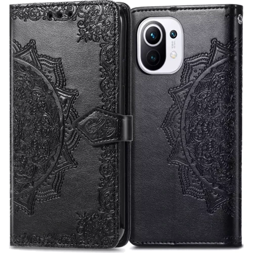 Чехол для телефонов Mobile Case Book Cover Art Leather Black for Xiaomi Mi 11 Lite / Mi 11 Lite 5G