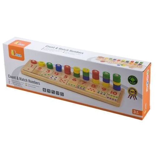 Дерев'яний навчальний набір Viga Toys Цифри та рахунок (59072)