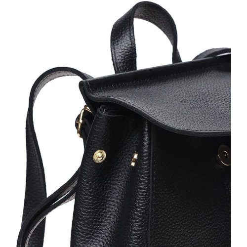 Жіночий рюкзак Ricco Grande чорний (1L915-black): Фактура матова, Зерниста
