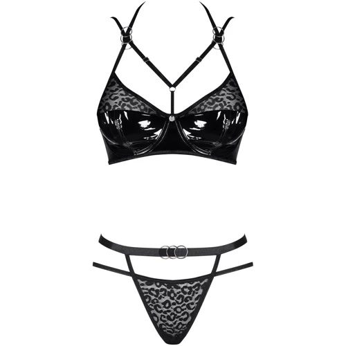 Сексуальный комплект Obsessive Bagirela 2-pcs set black L/XL