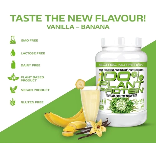 Протеїн Scitec Nutrition 100% Plant Protein 900 g /30 servings/ Vanilla Banana