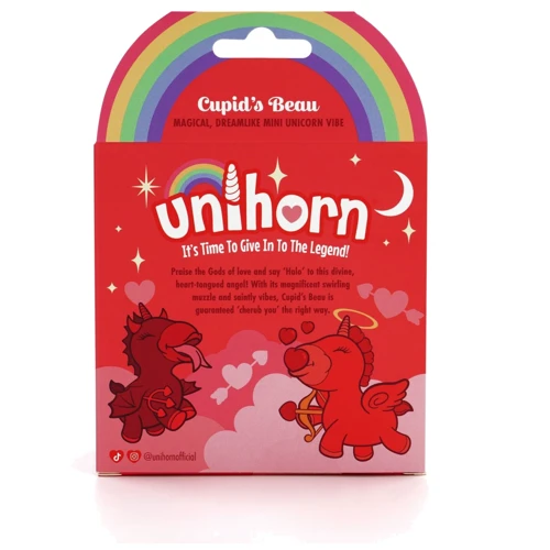 Вібратор-єдиноріжка Unihorn - Cupid's Beau, що масажує язичок-серце