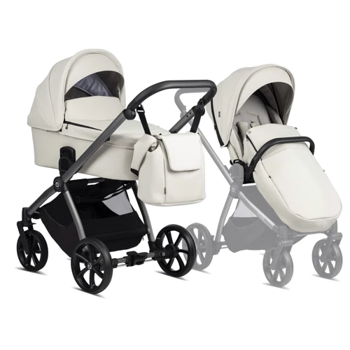 Универсальная коляска 2 в 1 Tutis Mio Leather Light Grey (1232057)