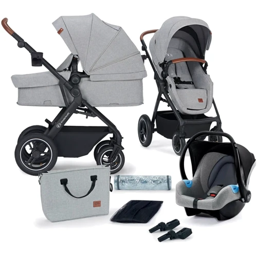 Универсальная коляска 3 в 1 Kinderkraft B-Tour Silver Gray (KSBTOU00LGR3000) фото 8