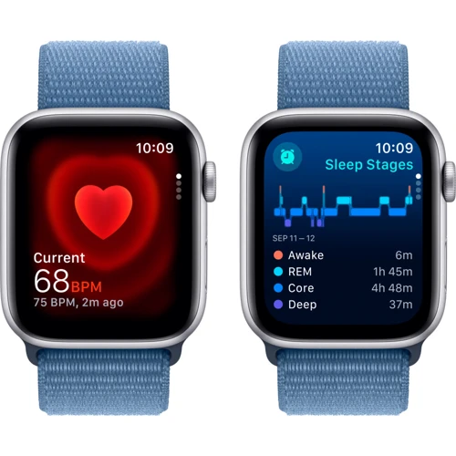 Apple Watch SE 2 2023 44mm GPS Silver Aluminum Case with Winter Blue Sport Loop (MREF3) UA фото 7