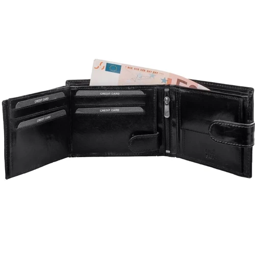 Чоловіче портмоне Buffalo Wild чорне (DNK-N992L-CVTB-black): Формат гаманця вертикальний