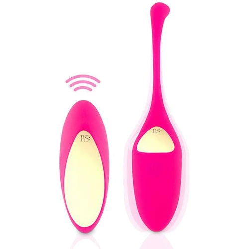 Виброяйцо Rianne S: Pulsy Playball Deep Pink з вібруючим пультом Д / У, косметичка-чохол