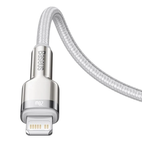 Кабель Baseus Cable USB-C to Lightning Cafule Metal PD 20W 2m White (CATLJK-B02) фото 4