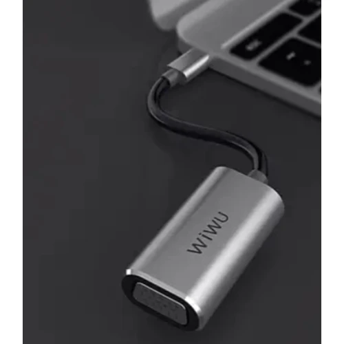 Адаптер WIWU Adapter Alpha USB-C to VGA Grey: Цвет серый