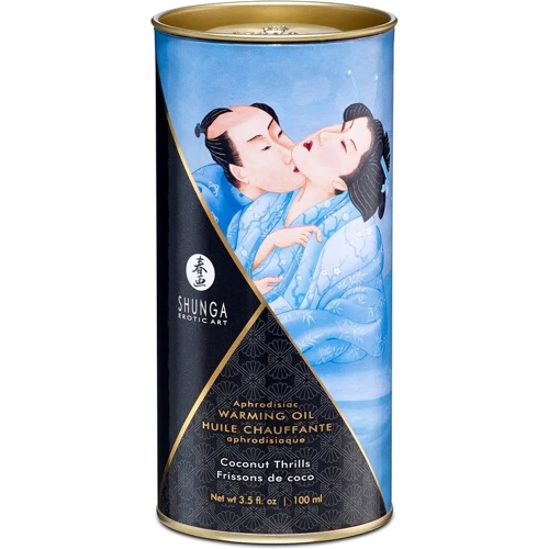 Їстівне зігріваючий масло Warming Oil Intimate Kisses, 100 мл, кокосове хвилювання
