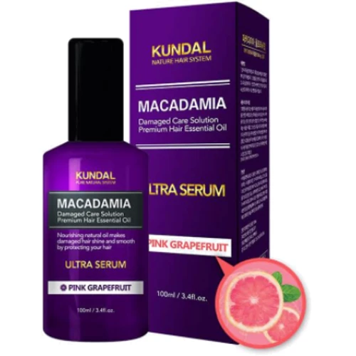 Kundal Macadamia Ultra Serum Pink Grapefruit Масло-Сыворотка для волос Розовый грейпфрут 100 ml