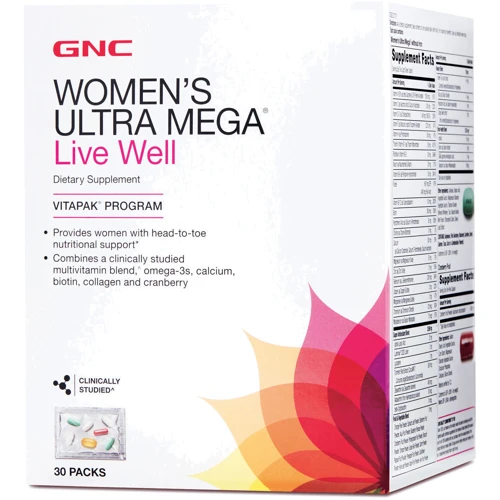 GNC Women's Multivitamin Live Well Vitapak, 30 servings