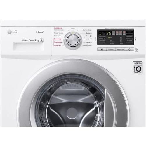 Стиральная машина LG F1296HDS1: Загрузка белья (стирка), кг 7