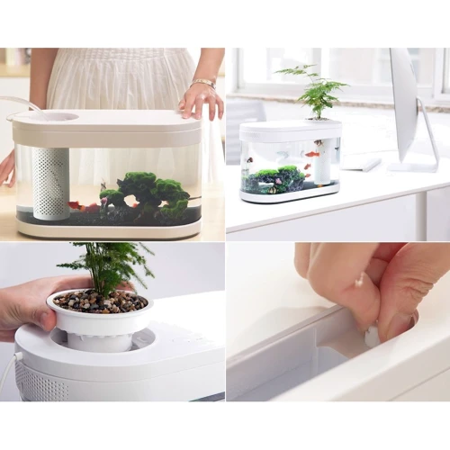 Аквариум Xiaomi Eco fish tank White 382х166х229 мм (HF-JHYG001): Цвет белый