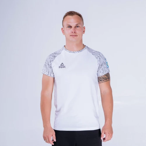 Спортивна футболка Peak FS-UM1904NOK-WHI 46 біла з принтом