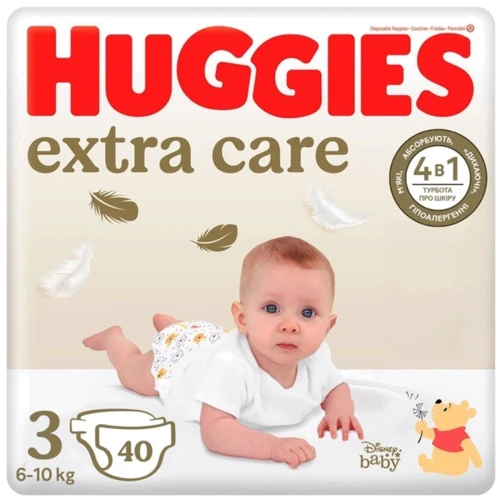 Подгузники Huggies Extra Care Size 3 (6-10 кг) 40 шт (5029053574400)