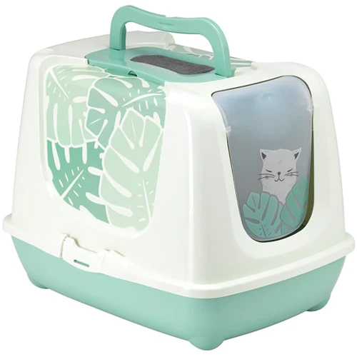 Туалет Moderna Trendy Cat Eden для котов c угольным фильтром и совком, 57.30x44.40x43.75 см светло-зеленый (C245378CA)