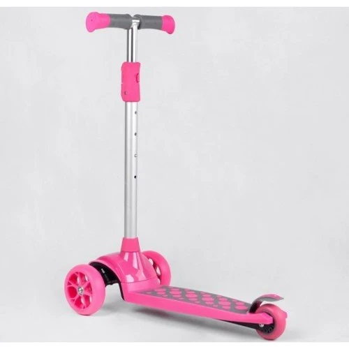 Самокат Best Scooter серо-розовый (LК-61002): Тип колес литые