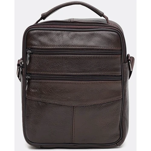 Мужская сумка через плечо Borsa Leather коричневая (K12314br-brown): Пол Мужской