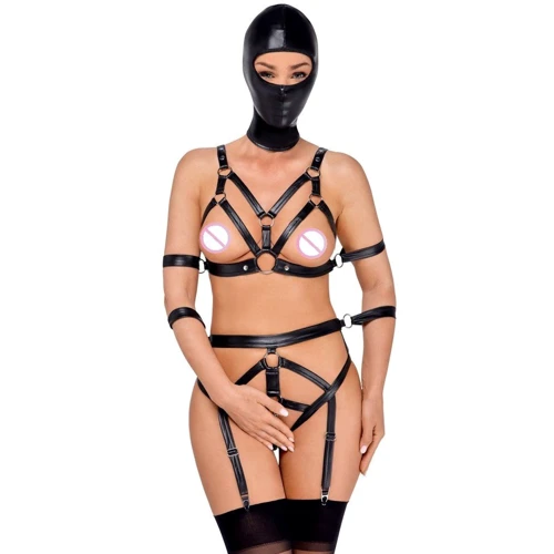 Комплект с маской Orion Bad Kitty Set Harness + Mask Black, XS