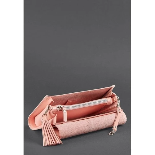 Жіноча сумка через плече BlankNote рожева (BN-BAG-7-pink-peach): Застібка Механічна