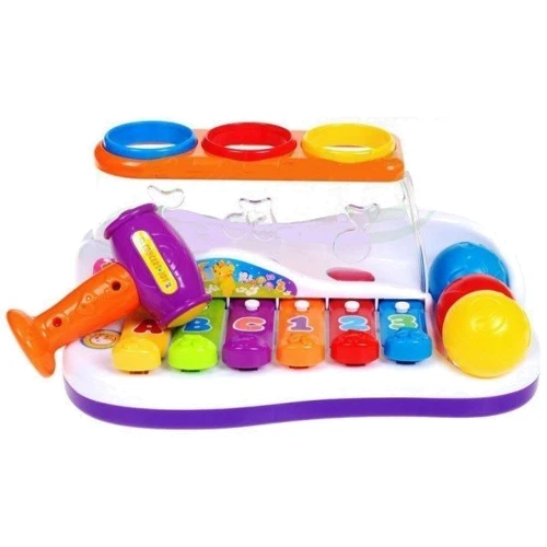 Ксилофон Limo Toy 9199 26см, логика, с молотком: Возраст от 1.5 года