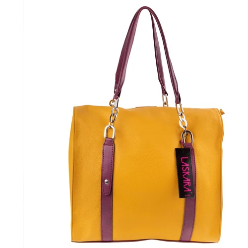 Жіноча дорожня сумка Laskara жовта (LK10241-yellow-purple): Країна виробник Чехія