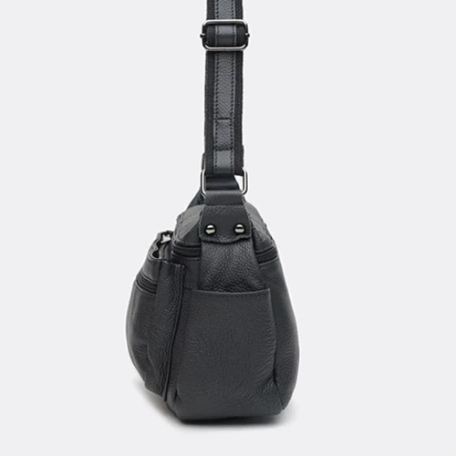 Женская сумка через плечо Keizer черная (k1107-black): Фактура Зернистая, Матовая