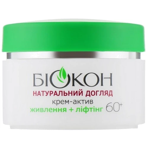Біокон Натуральний Догляд Крем-актив 60+ 50 ml: Призначення Питание, Разглаживание, Увлажнение, От морщин, Лифтинг, Антивозрастное