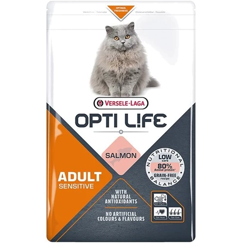 Сухий корм Opti Life Sensitive Лосось сенситив беззерновий для котів з чутливим травленням 2.5 кг (59206)