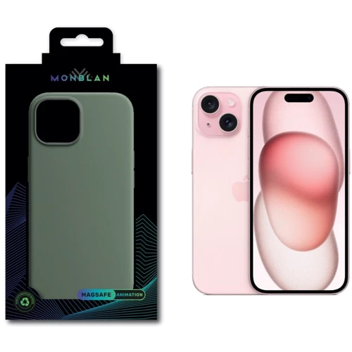 Чехол для iPhone Monblan Silicone Case MagSafe Cypress for iPhone 15: Цвет зеленый