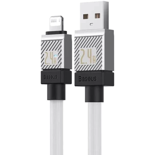 Кабель Baseus USB Cable to Lightning CoolPlay Series Fast Charging 2.4A 2m White (CAKW000502): Длина 2 м