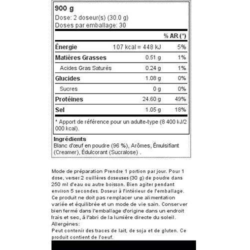 Протеин Prozis 100% Egg White - Albumin 900 g Vanilla Toffee: Вид Яичные