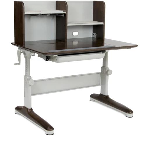 Парта SingBee Rubber Wood L Темное дерево + Книжный стеллаж LTR-612S (SBR-602-D + LTR-612S) фото 10