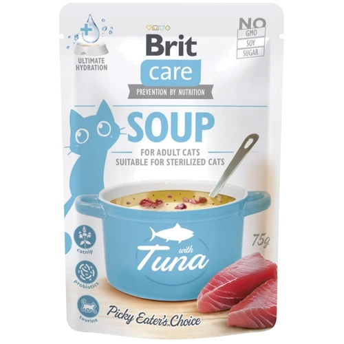 Влажный корм Brit Care Soup with Tuna Суп для котов с тунцом 75 г (8595602569205)