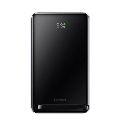 Внешний аккумулятор Baseus Power Bank 10000mAh 20W Magnetic Bracket Wireless Fast Charge White (PPCX000202): Встроенный кабель нет