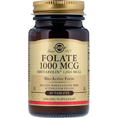 Solgar Folate Солгар Фолат, метафолин 1000 mcg 60 таблеток