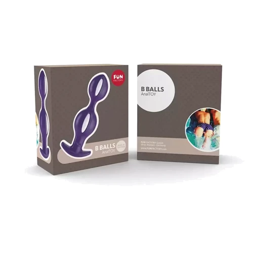 Анальні кульки Fun Factory B BALLS white - dark violet