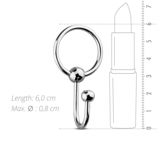 Уретральная вставка с кольцом Sinner Gear Unbendable - Sperm Stopper Solid