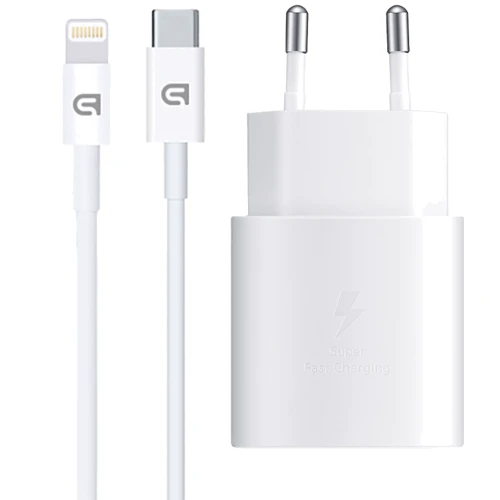 Зарядное устройство ArmorStandart Wall Charger USB-C 25W White with USB-C to Lightning Cable (ARM77719)